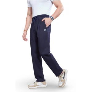 Liequest Premium Cotton Looper Solid Navy Blue Pant (LQ-135)