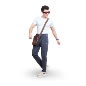 Liequest Premium Cotton Looper Solid Dark Grey Track Pant (LQ-135)